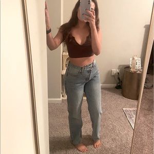 Cross Fronr Princess Polly jeans